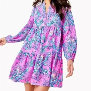 Lilly Pulitzer Winona Stretch Dress in Plumeria PinkSize L